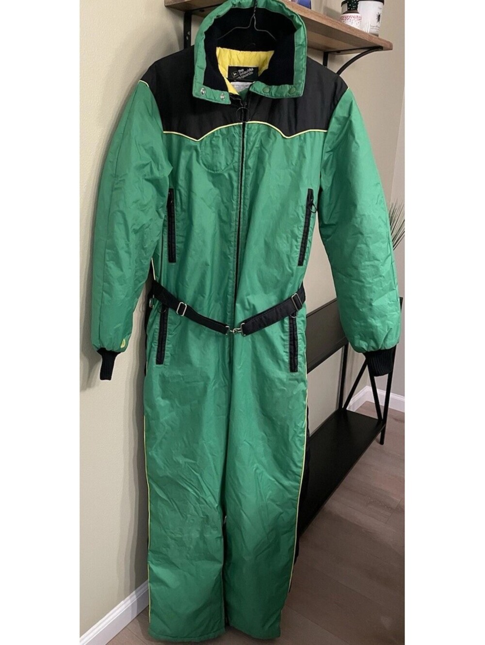 Vintage John Deere Snowmobile Suit, Green & Yellow READ BELOW